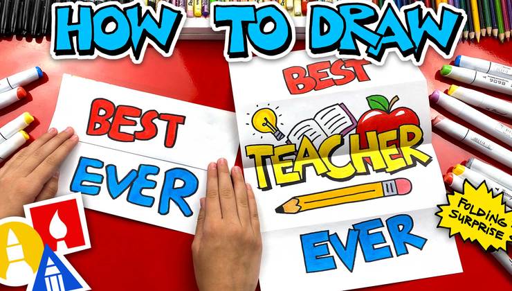 How To Draw The Best Teacher Ever Folding Surprise | Art For Kids Hub