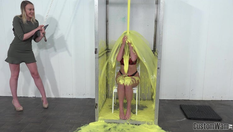 Frankie Stripped and Gunged In Lingerie | CustomWam