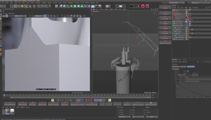 Creating A Studio Lighting Base With Redshift Area lights