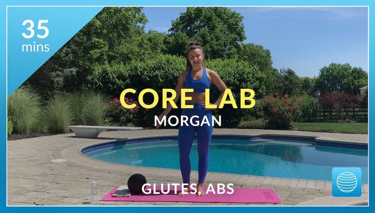 Core Lab: Poolside Beach Ball Glutes and Abs with Morgan