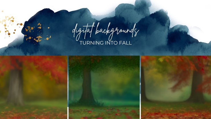 Turning into Fall Digital Backgrounds