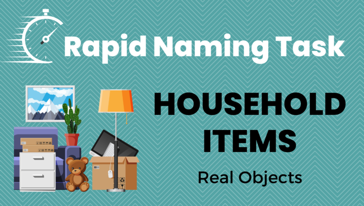 Naming Task Speech Therapy at Home for Adults | Object Naming Task – Household Objects