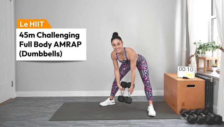 45 Minute Challenging Full Body AMRAP [Dumbbells]