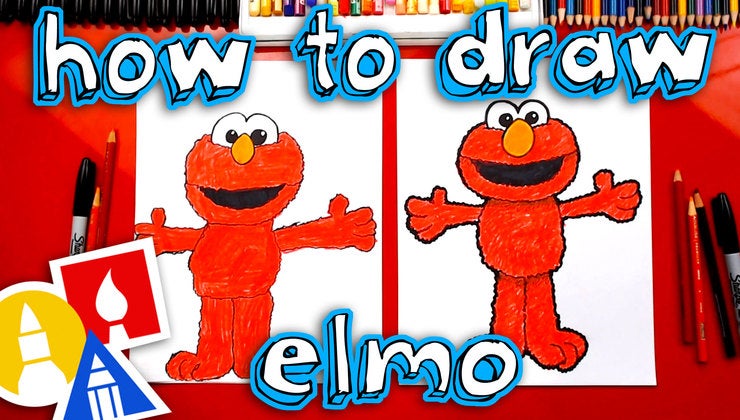 How To Draw Elmo From Seasame Street