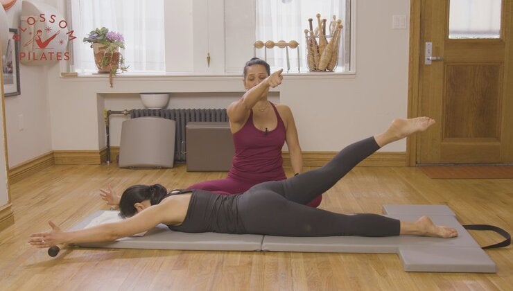 Pilates External Rotation Rotation Preference Matwork | Blossom Pilates