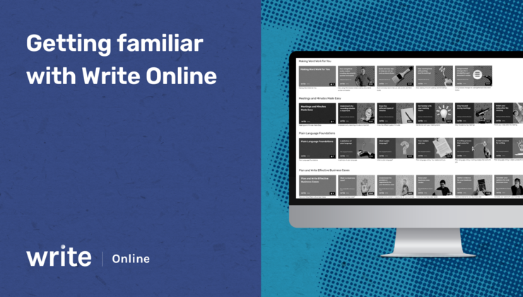 Welcome | Getting familiar with Write Online | Favourite features