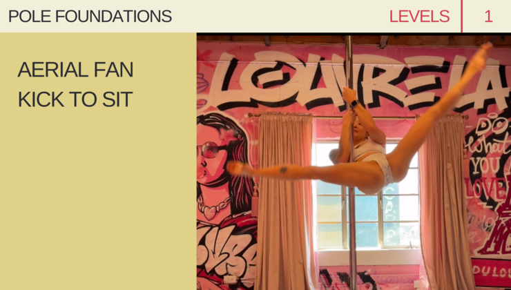 Aerial Fan Kick To Sit