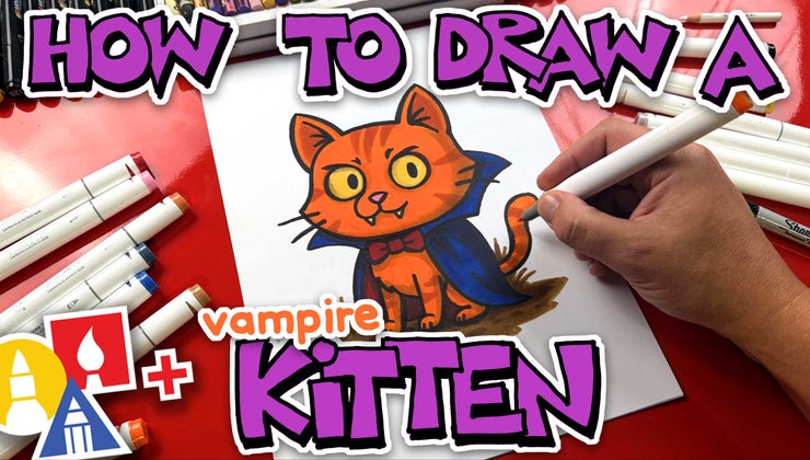 How To Draw A Vampire Kitten