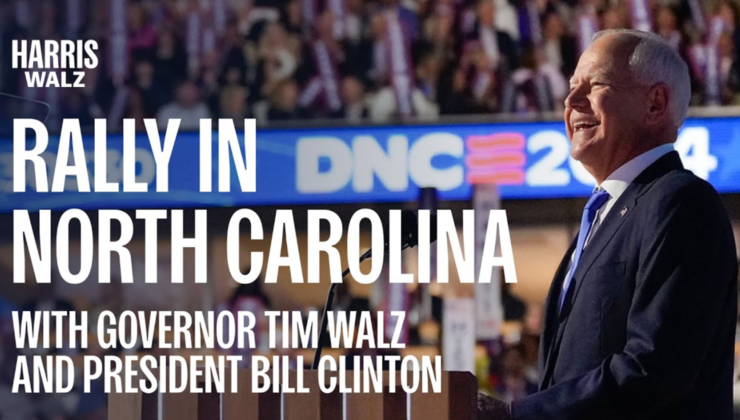 President Bill Clinton, Gov Tim Walz Rally in North Carolina