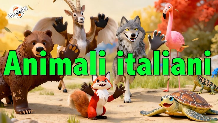 Italian Learning Animals Italian Animals Song 🇮🇹 | Learn Animal Names in Italian for Kids