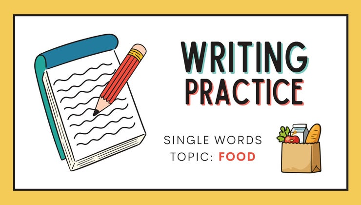 Beginner Writing Practice | Single Word | Common Food