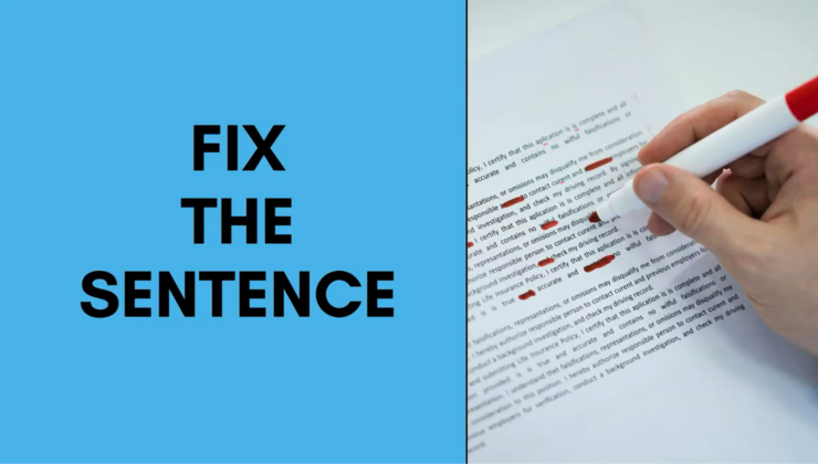 Intermediate Fix Examples Fix the Sentence | Intermediate Speech Therapy Practice for Adults