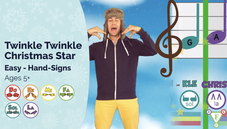 Twinkle, Twinkle, Christmas Star—Hand Signs (Guided Performance)