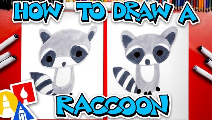 How To Draw A Cartoon Raccoon