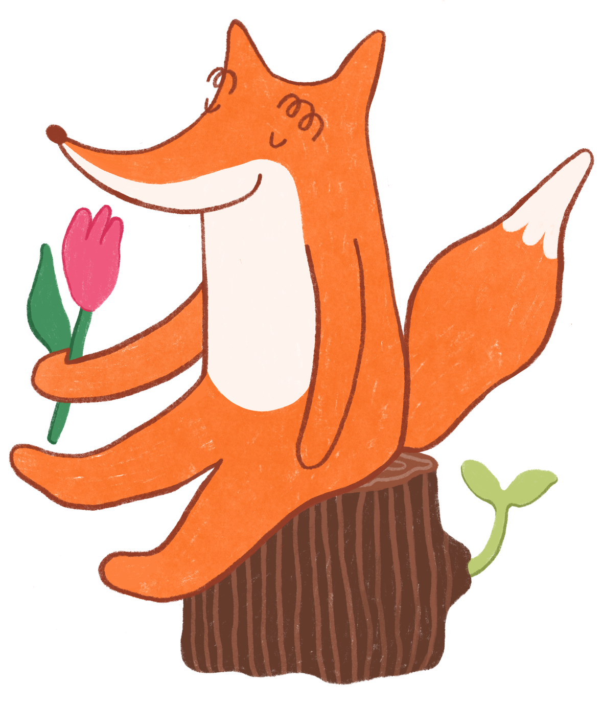 Fuchs mit Blume