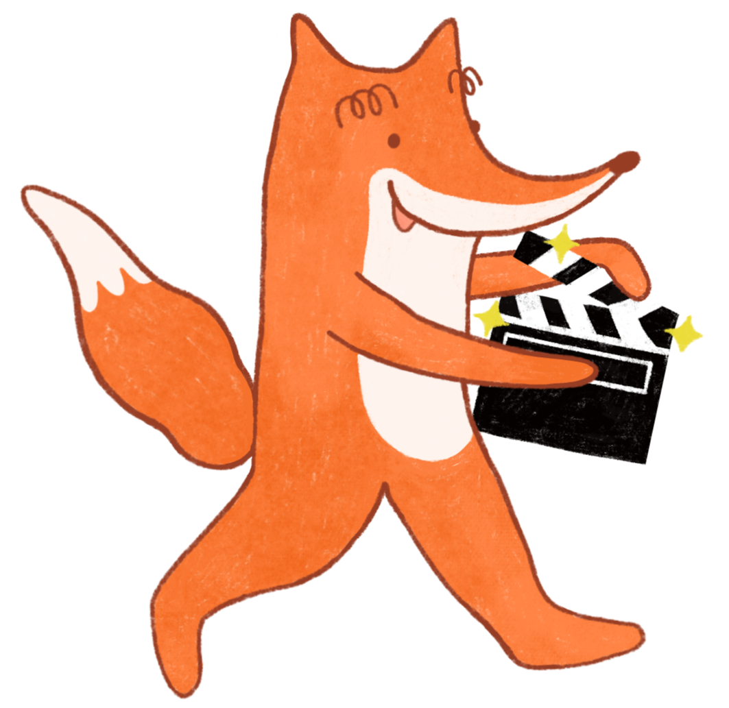 Miri Fuchs mit Filmklappe