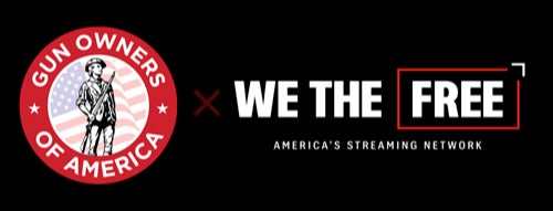 Gun Owners of America and We The Free partnership logos