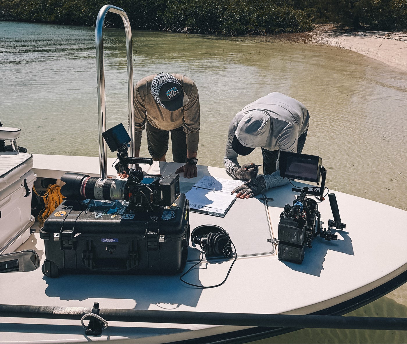 Fish Camp crew behind the scenes on location