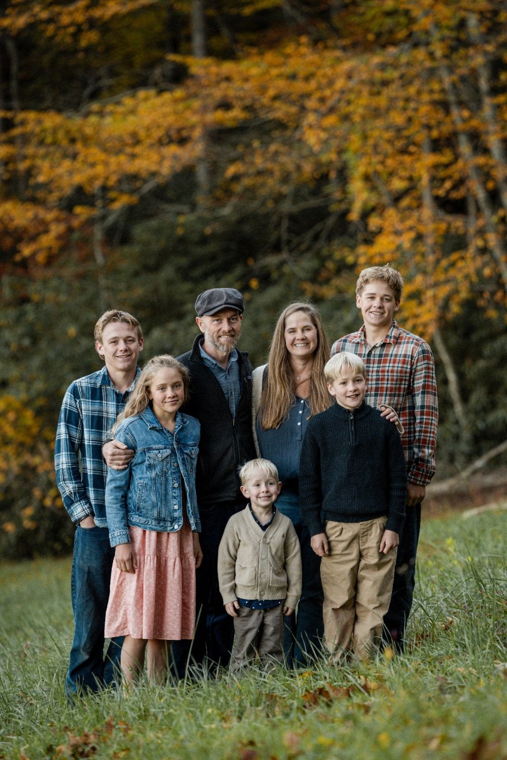 The Rhodes family on the farm