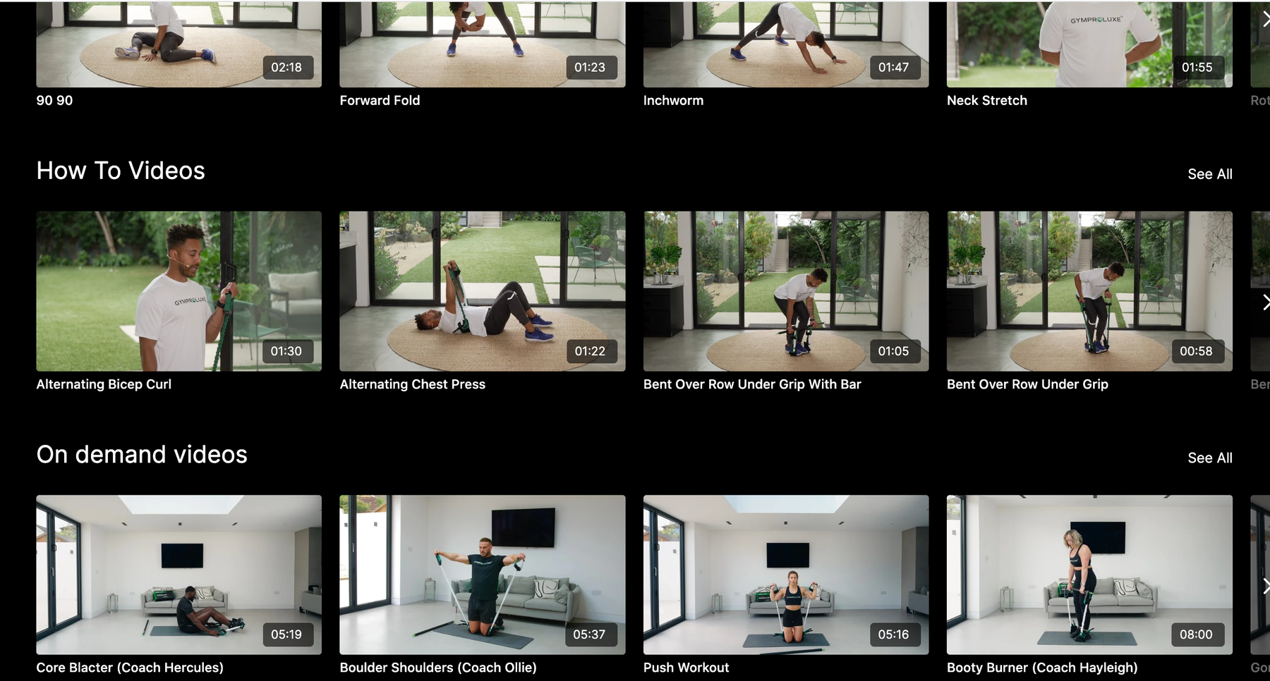 Gymproluxe Exercise Library