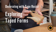 Decorating with Tape Resist: Exploring Taped Forms