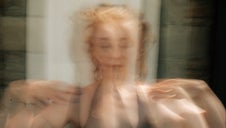 Girl breathing and meditating