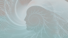 a photo of audio waves circulating around someones mind.