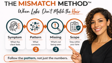 The Mismatch Method training showing differences between lab results and hair loss patterns