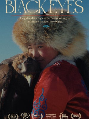 Film poster for the short film Black Eyes by Mateo Arango Guerrero