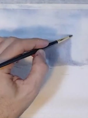 Sketching a layered scene with background, midground, and foreground