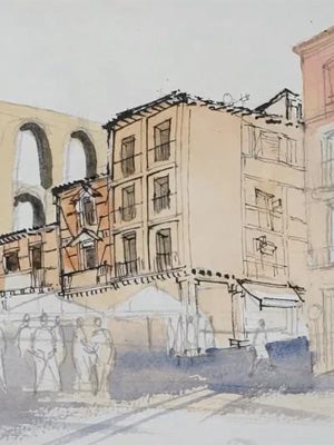 Adding watercolour to unify structure, light, and movement