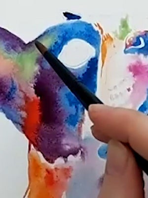Layering watercolours for depth and movement