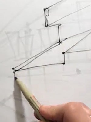 Fast line and shape sketching for confident composition