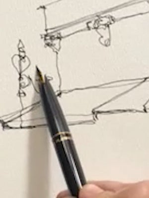 Working with watercolour, pens, markers, and charcoal