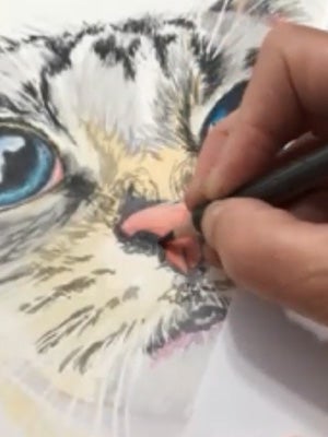 Achieving balance between watercolour looseness and sharp detail