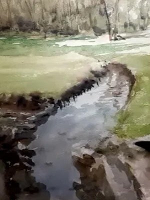 Painting water reflections with believable softness