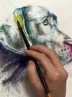 Adding colour washes to finish your portrait