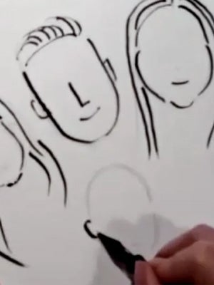 Breaking down faces into simple, readable shapes