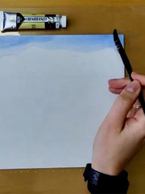 Painting smooth winter gradients and skies