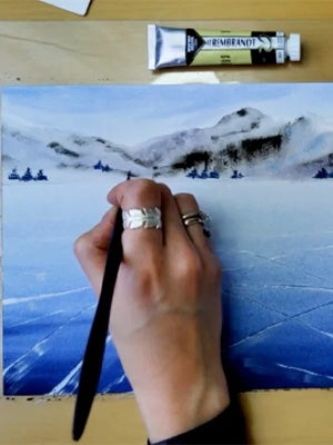 Showing depth using contrast and aerial perspective