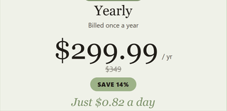 price option <div class="editor-content"><p>The lowest cost per day, by far. Save <strong>$180&nbsp;</strong>compared to paying monthly all year, &amp; never think about your plan again.</p></div>