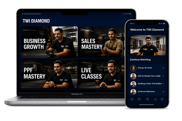 TWI Diamond dashboard shown on a laptop and phone