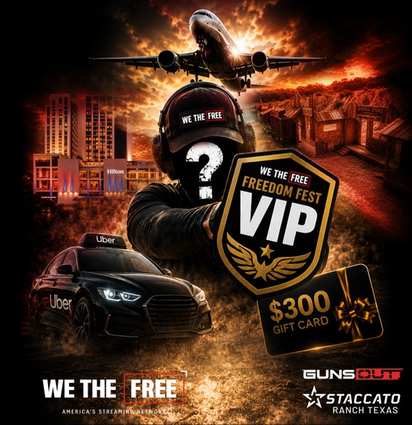 Freedom Fest VIP Experience giveaway featuring travel, hotel, Uber, VIP access, and gift card prizes.