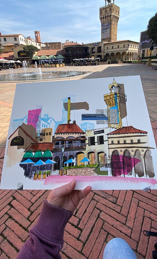 On demand urban sketching tutorials