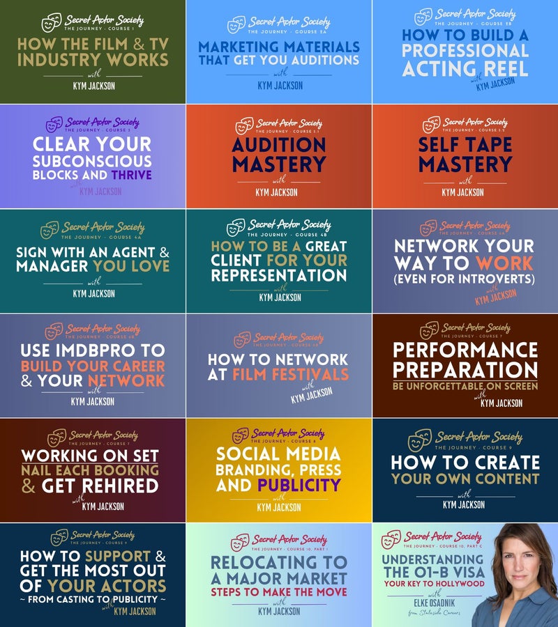The 18 Secret Actor Society Journey masterclasses