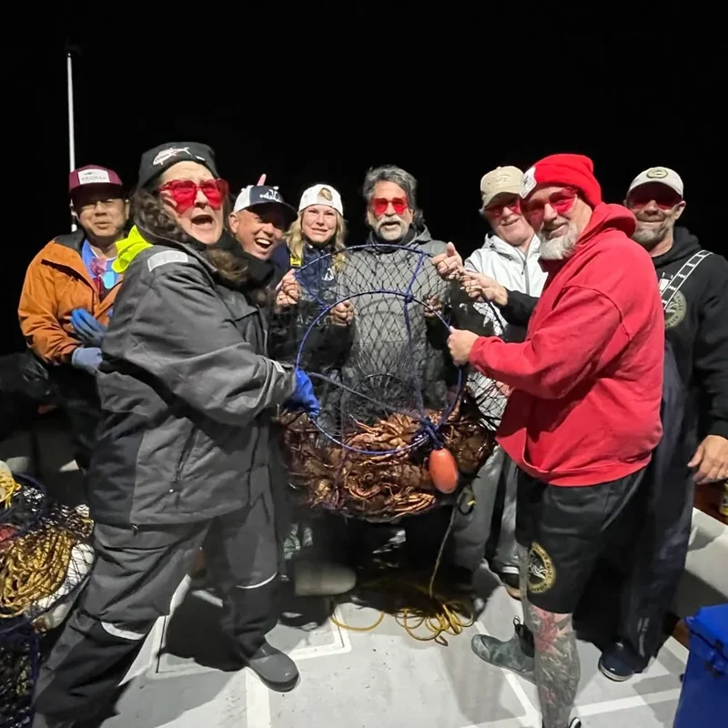 YSWG community members sharing their lobster catch