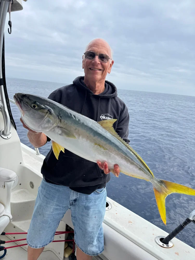 YSWG community member with a yellowtail catch