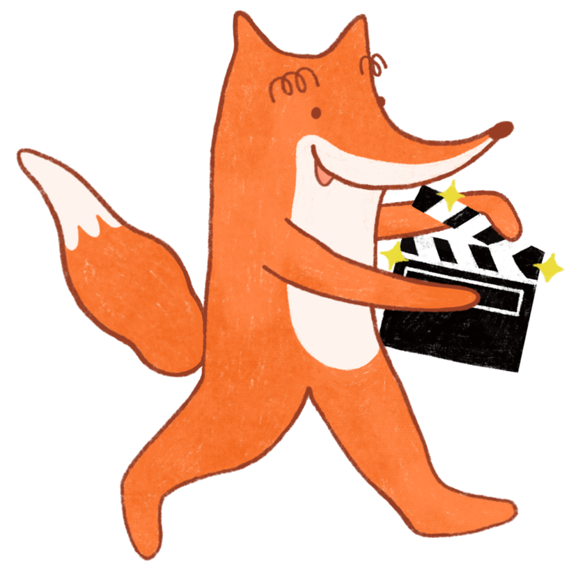 Miri Fuchs mit Filmklappe
