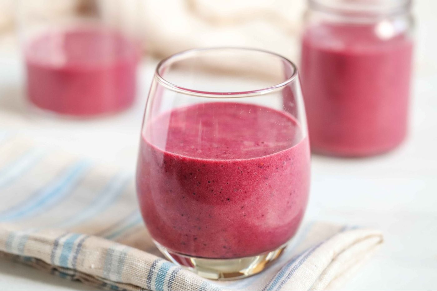 Berry smoothie in a glass