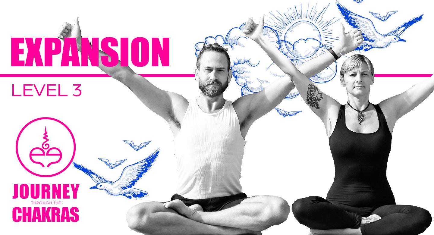 Expansion video: Andrew and Clelia with arms raised, Level 3